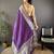 purple color zari weaving work nylon viscose saree