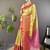 yellow & pink color woven zari work kanjivaram tissue art silk saree