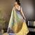 skyblue color jacquard woven  kanjivaram tissue art silk work saree