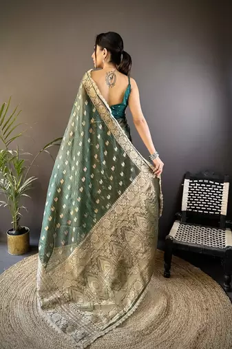purple color banarasi soft art silk blend zari woven saree
