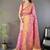 light pink color banarasi soft art silk zari woven saree