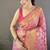 light pink color banarasi soft art silk zari woven saree