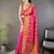 pink color banarasi soft art silk zari woven saree
