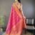 pink color banarasi soft art silk zari woven saree