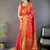 red color banarasi soft art silk zari woven saree