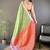 parrot green color banarasi soft art silk zari woven work saree