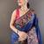blue color pashmina kashmiri meenakari zari weaving work saree