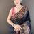 black color pashmina kashmiri meenakari zari weaving work saree