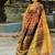 brown color zari woven banarasi art silk saree