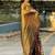brown color zari woven banarasi art silk saree