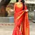 red color zari woven banarasi art silk saree