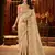 Beige pure viscose tissue jaqurad anmol zari saree