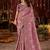 Purple pure viscose tissue jaqurad anmol zari saree