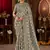 Grey pure viscose tissue jaqurad anmol zari saree