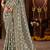 Grey pure viscose tissue jaqurad anmol zari saree
