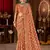 Orange pure viscose tissue jaqurad anmol zari saree