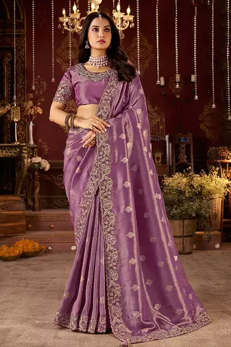 Wine pure viscose tissue jaqurad anmol zari saree