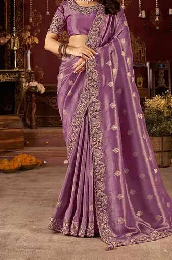 Wine pure viscose tissue jaqurad anmol zari saree