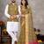 Elegant men's kurta with jacquard silk koti & women's saree set in olive green