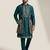 Teal doniyar shartin men's kurta pyjama with long jacket