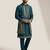 Teal doniyar shartin men's kurta pyjama with long jacket