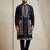 Navy blue doniyar shartin men's kurta pyjama with long jacket