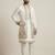 White doniyar shartin men's kurta pyjama with long jacket