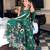 Georgette emerald green floral sharara set
