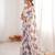 women's multicolor chinon digital floral printed saree