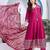 Cotton cambric printed anarkali kurti-pant-dupatta  set