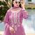 Pink color smart and desirable blended fabric salwar kameez