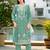 Green color smart and desirable blended fabric salwar kameez
