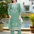 Green color smart and desirable blended fabric salwar kameez
