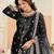 Black color festive special velvet fabric ethnic embroidered partywear suit