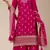Pink color beautiful embroidered georgette fabric palazzo dress