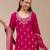 Pink color beautiful embroidered georgette fabric palazzo dress