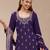 Purple color beautiful embroidered georgette fabric palazzo dress