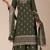 Green color beautiful embroidered georgette fabric palazzo dress