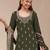Green color beautiful embroidered georgette fabric palazzo dress