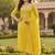 Mustard color chanderi butti fabric beautiful embroidered suit