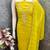 Mustard color chanderi butti fabric beautiful embroidered suit