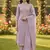 Purple color chanderi butti fabric beautiful embroidered suit
