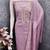 Purple color chanderi butti fabric beautiful embroidered suit