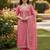 Pink color chanderi butti fabric beautiful embroidered suit