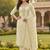 Off white color chanderi butti fabric beautiful embroidered suit