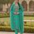 Sea green color chanderi butti fabric beautiful embroidered suit