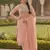 Pink color chanderi butti fabric beautiful embroidered suit