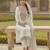 Off white color chanderi butti fabric beautiful embroidered suit