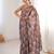 women   s geometric printed chinon saree with blouse