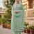 Green color glass cotton fabric embroidered ethnic salwar suit